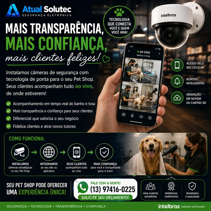 Segurança para pet shops — apresentação da Atual Solutec